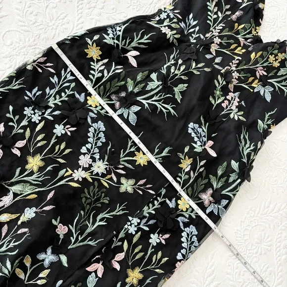 Lulu's Black Floral Embroidered Maxi Dress - Picture 9 of 9